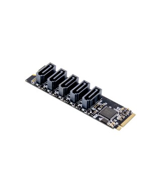 M.2 M-key to 5-port SATA III 6Gbps Expansion Adapter Card