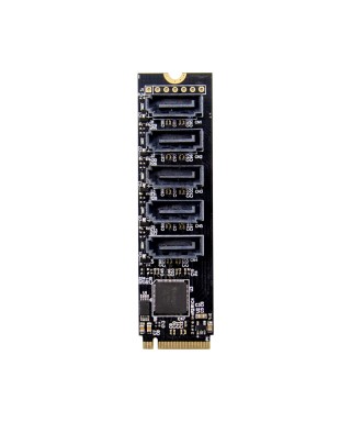 M.2 M-key to 5-port SATA III 6Gbps Expansion Adapter Card