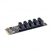 M.2 M-key to 5-port SATA III 6Gbps Expansion Adapter Card
