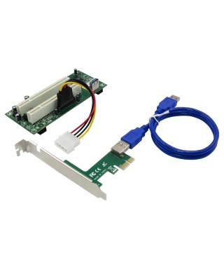 PCIe x1 to 2 PCI Slots Adapter Card