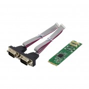 M.2 B+M Key to 2-port DB9 RS232 Serial Adapter
