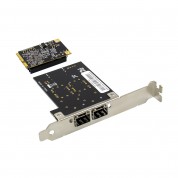 Mini PCI Express 2-port Open SFP Gigabit Ethernet Network Adapter with Intel NHI350AM2 Chip