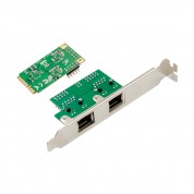 Mini PCI Express 2-port RJ45 Gigabit Ethernet Network Adapter