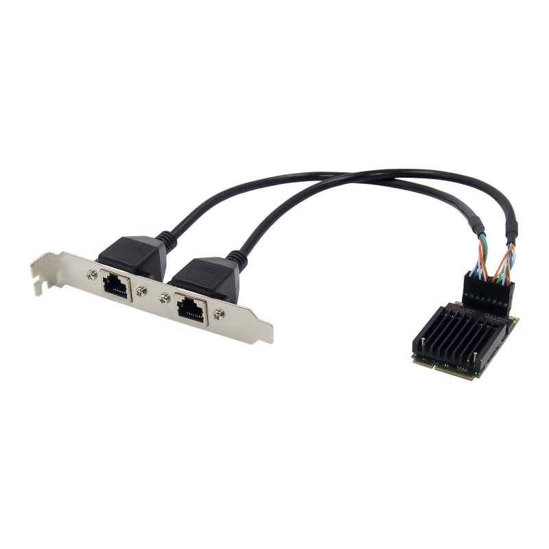 Mini PCI Express 2-port RJ45 Gigabit Ethernet Network Adapter with Intel 82583V Chip