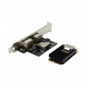 Mini PCI Express 2-port RJ45 Gigabit Ethernet Network Adapter with Intel NHI350AM2 Chip