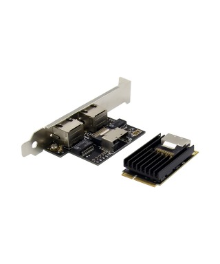 Mini PCI Express 2-port RJ45 Gigabit Ethernet Network Adapter with Intel NHI350AM2 Chip