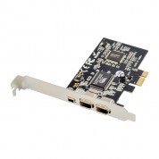 PCIe x1 3-port 1394A FireWire 400 Adapter Card