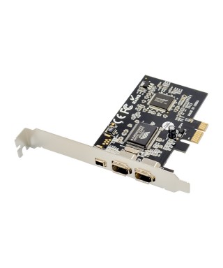 PCIe x1 3-port 1394A FireWire 400 Adapter Card