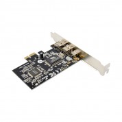 PCIe x1 3-port 1394A FireWire 400 Adapter Card