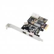 PCIe x1 3-port 2b 1a 1394 FireWire Card, 2 Ext 1394b Port & 1 Int 1394a Port