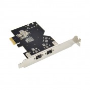 PCIe x1 3-port 2b 1a 1394 FireWire Card, 2 Ext 1394b Port & 1 Int 1394a Port