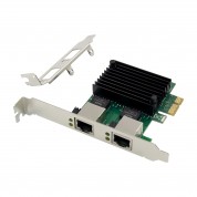 PCIe x1 2-port RJ45 2.5G Ethernet Network Interface Card