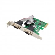 PCIe x1 AX99100 2-port DB9 RS232 Serial Adapter Card with 16950 UART
