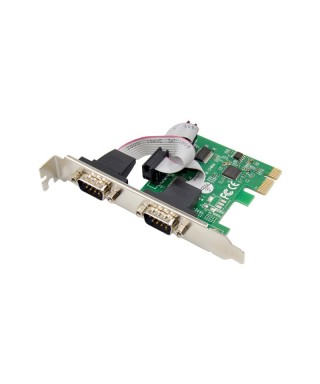 PCIe x1 AX99100 2-port DB9 RS232 Serial Adapter Card with 16950 UART
