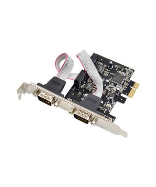 PCIe x1 OXPCIe952 2-port DB9 RS232 Serial Adapter Card with 16950 UART