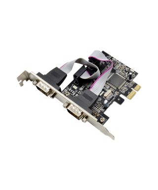PCIe x1 MCS9901 2-port DB9 RS232 Serial Adapter Card with 16C950 UART