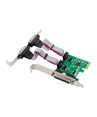 PCIe x1 2-port RS232 Serial & 1-port Parallel 2S1P Combo Card with ASIX AX99100 Chipset