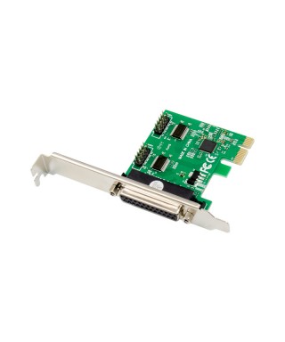 PCIe x1 2-port RS232 Serial & 1-port Parallel 2S1P Combo Card with ASIX AX99100 Chipset