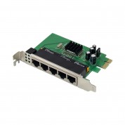 PCIe x1 5-port RJ45 10/100Mbps Fast Ethernet Network Switch Card