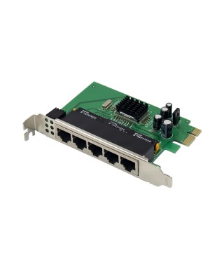 PCIe x1 5-port RJ45 10/100Mbps Fast Ethernet Network Switch Card