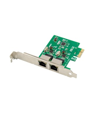 PCIe x1 2-port RJ45 1GbE Gigabit Ethernet Network Interface Card