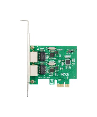 PCIe x1 2-port RJ45 1GbE Gigabit Ethernet Network Interface Card