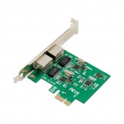 PCIe x1 2-port RJ45 1GbE Gigabit Ethernet Network Interface Card