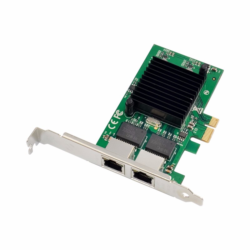 Mxzzand 2 RJ45 Interface LAN Gigabit Network Card Stable Performance for 82575EB Chip
