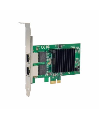 PCIe x1 2-port RJ45 Intel JL82575EB Chipset Gigabit Ethernet Network Interface Card