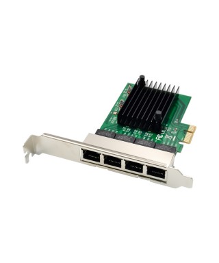 PCIe x1 4-port RJ45 1GbE Gigabit Ethernet Network Interface Card