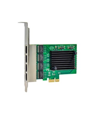 PCIe x1 4-port RJ45 1GbE Gigabit Ethernet Network Interface Card