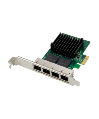 PCIe x1 4-port RJ45 Intel NHI350AM4 Chipset Gigabit Ethernet Network Interface Card
