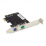 PCIe to PS/2 Port for PC Keyboard Mouse Adapter Card