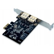 PCIe 1.0 x1 2-ch SATA II 3 Gbps Controller Card, 2 Int SATA & 2 Ext eSATA Port