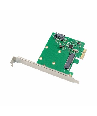 PCIe x1 2-ch SATA III 6 Gbps Controller Card with 1 SATA & 1 mSATA Port