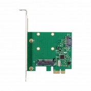 PCIe x1 2-ch SATA III 6 Gbps Controller Card with 1 SATA & 1 mSATA Port