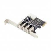 PCIe x1 4-port USB 2.0 Type-A USB Host Card
