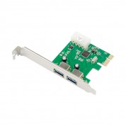 PCIe x1 2-port USB 3.0 Type-A USB Host Card with Asmedia ASM1042 Chipset