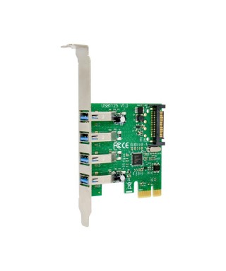 PCIe x1 4-port USB 3.0 Type-A USB Host Card with NEC720201 Chipset