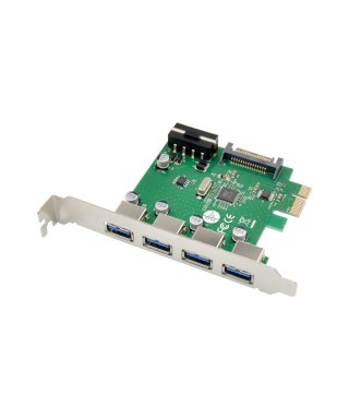 PCIe x1 4-port USB 3.0 Type-A USB Host Card with VIA VL805 Chipset
