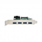 PCIe x1 4-port USB 3.0 Type-A USB Host Card with VIA VL805 Chipset