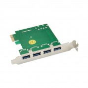 PCIe x1 4-port USB 3.0 Type-A USB Host Card with VIA VL805 Chipset