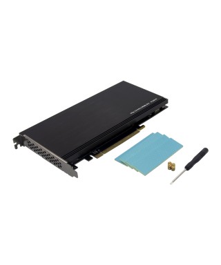 PCIe 3.0 x16 4-port M.2 M-key NVMe SSD Expansion Card