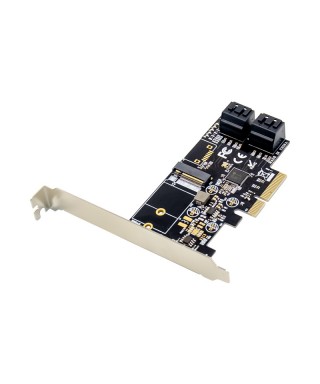 PCIe 3.0 x4 1-port M.2 B-key & 4-port SATA III Expansion Card