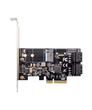 PCIe 3.0 x4 1-port M.2 B-key & 4-port SATA III Expansion Card