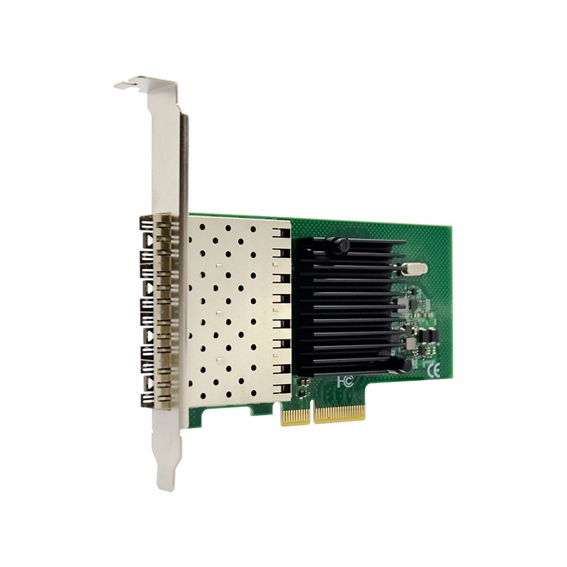 PCIe x4 Quad SFP Port Intel NHI350AM4 Chipset Gigabit Ethernet Network Adapter