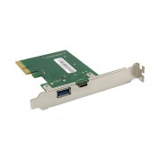 PCIe x4 2-port USB 3.1 Host Card, 1 USB-A & 1 USB-C Port, 3.5A/port
