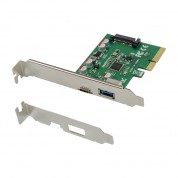 PCIe x4 2-port USB 3.1 Host Card, 1 USB-A & 1 USB-C Port