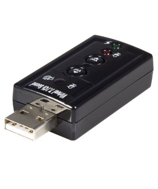 USB 2.0 Virtual 7.1 CH Stereo Sound Adapter - External Audio Card